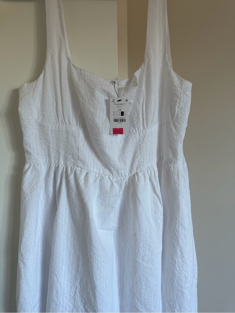 Ardene White Square-Neck Midi A-Line Dress - Picture 4 of 11